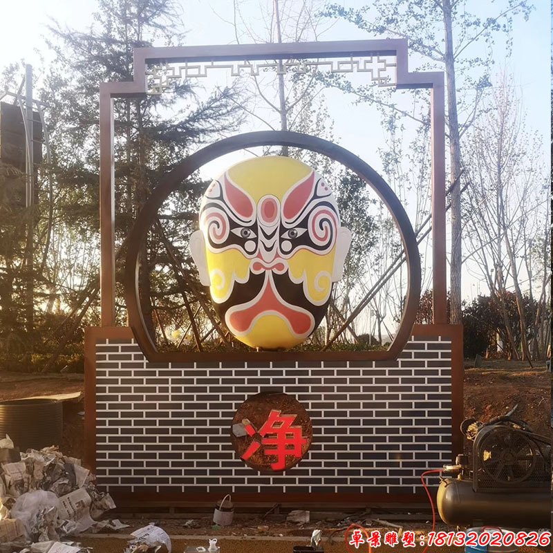 城市不銹鋼臉譜雕塑(1)