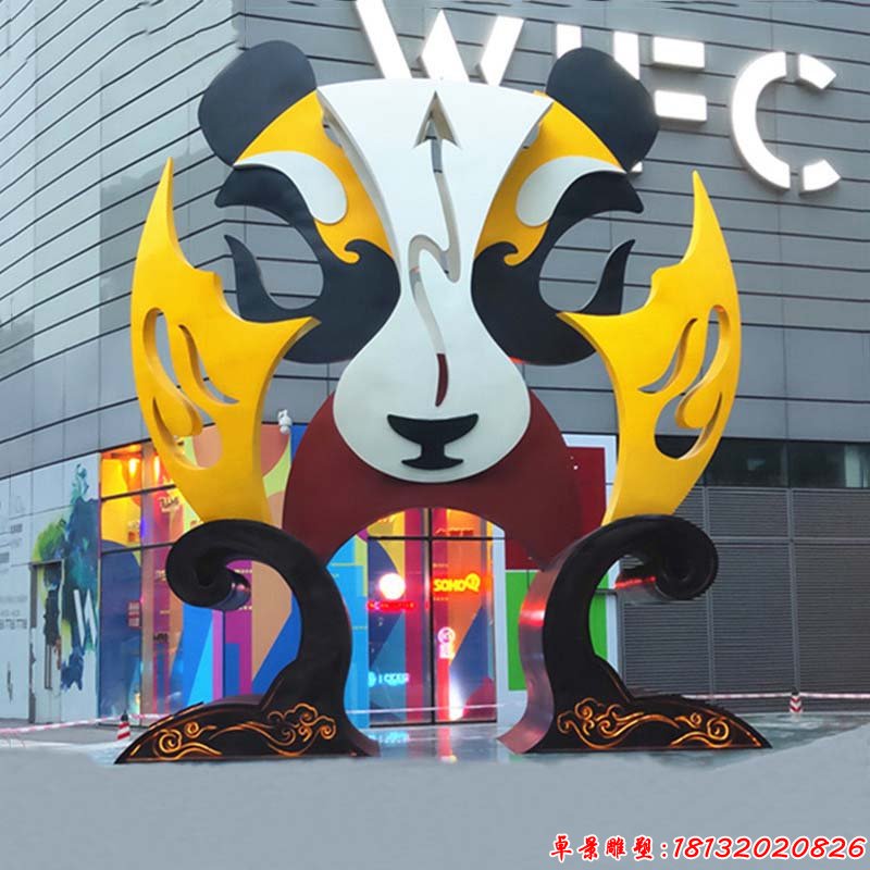 公園不銹鋼抽象臉譜雕塑（2）