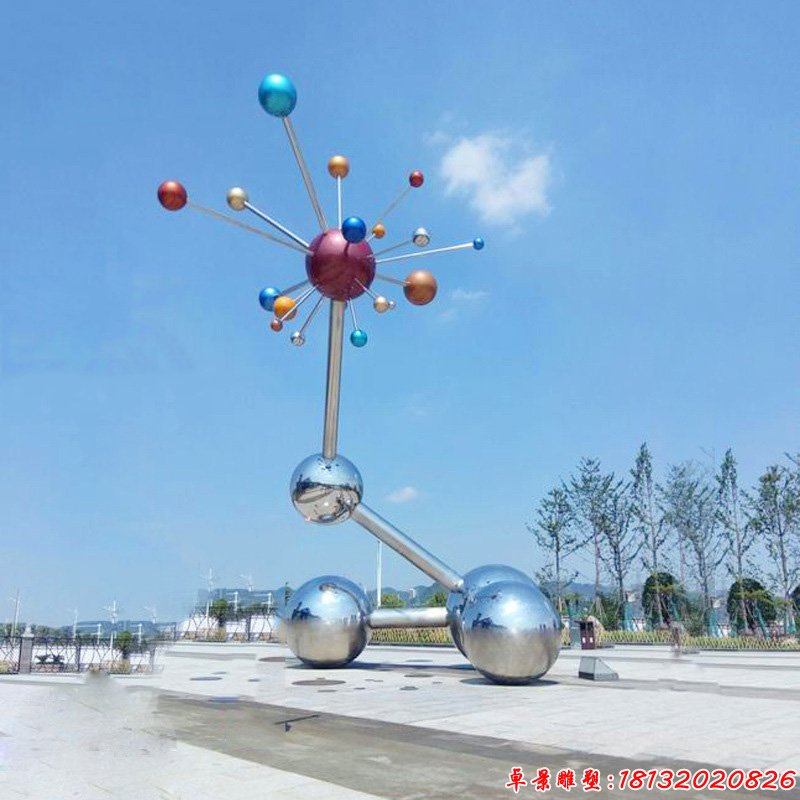 公園不銹鋼圓球雕塑