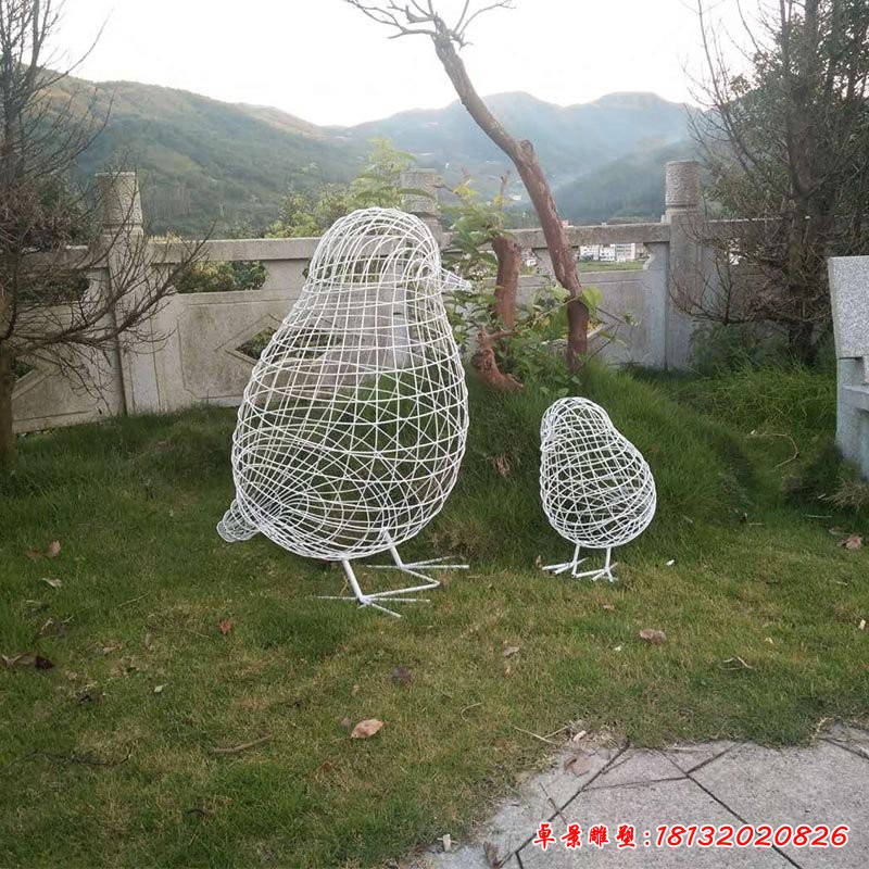 鏤空小鳥(niǎo)不銹鋼雕塑 (3)