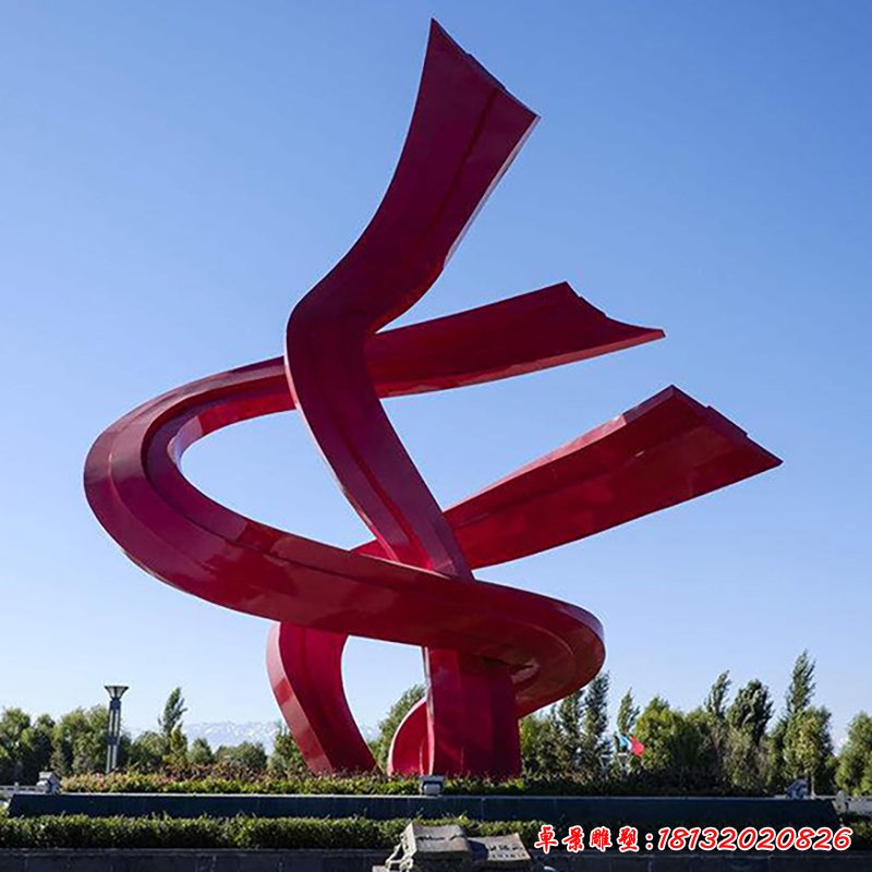 不銹鋼抽象 廣場景觀雕塑 (2)