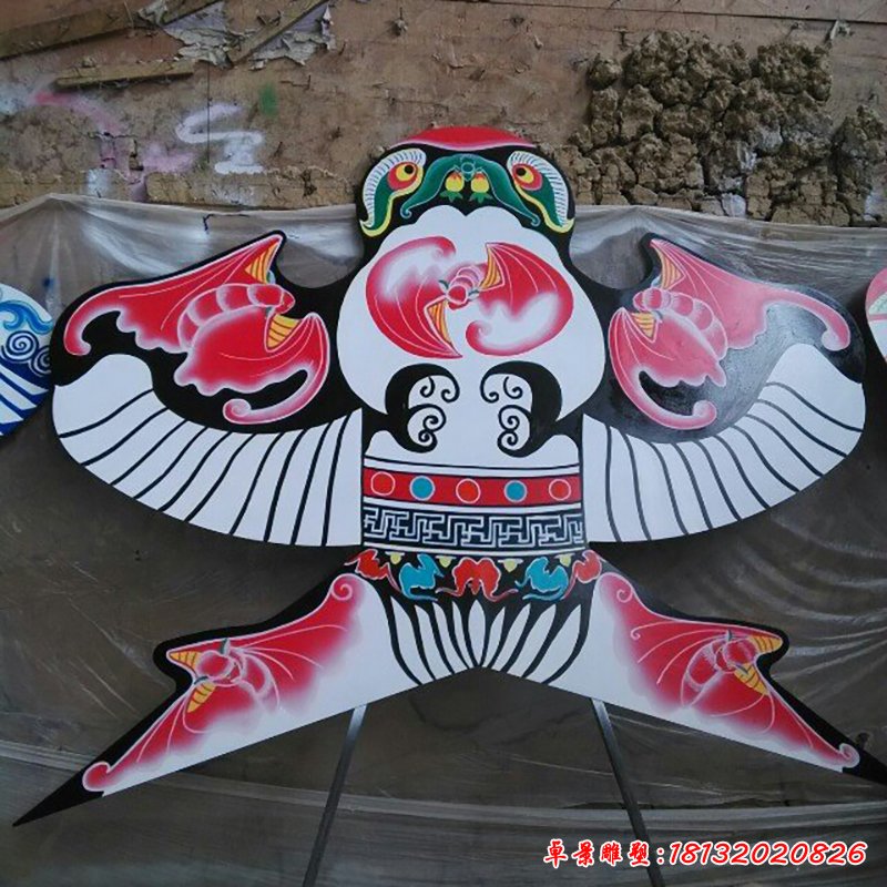 彩色不銹鋼仿真風(fēng)箏雕塑 公園景觀雕塑 (3)