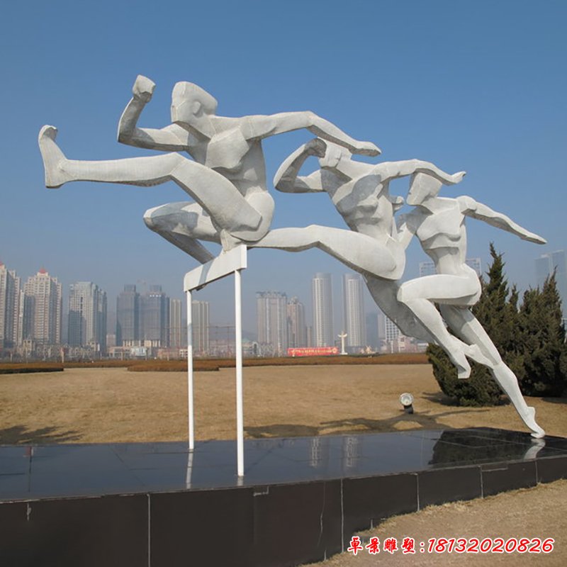 跨欄雕塑,不銹鋼運(yùn)動(dòng)雕塑