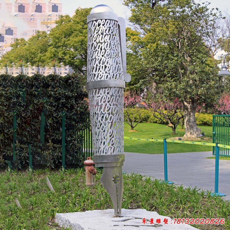 不銹鋼鋼筆雕塑，公園不銹鋼雕塑