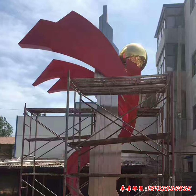 不銹鋼彩帶抽象 廣場景觀雕塑