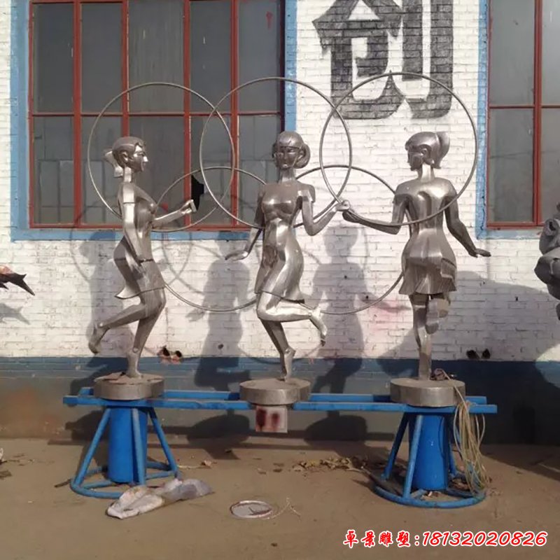 不銹鋼自由操雕塑，不銹鋼運(yùn)動(dòng)雕塑