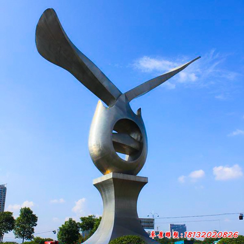 不銹鋼廣場大型景觀雕塑