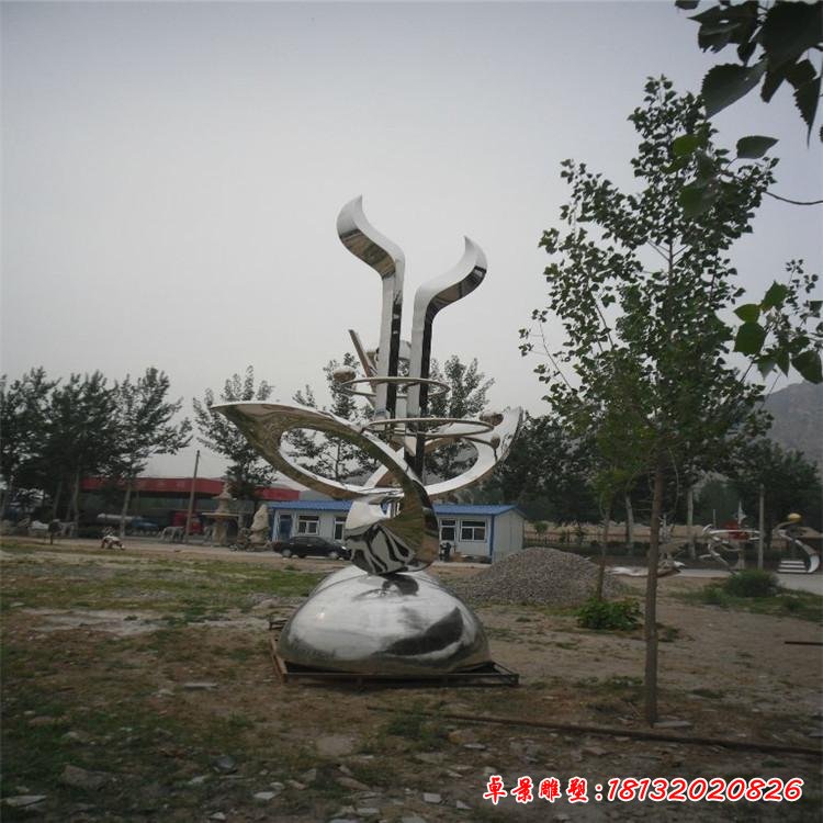 醫(yī)院不銹鋼關(guān)愛雕塑 (2)