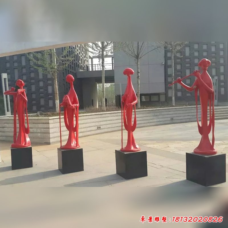 不銹鋼抽象人物雕塑，廣場不銹鋼雕塑 (2)