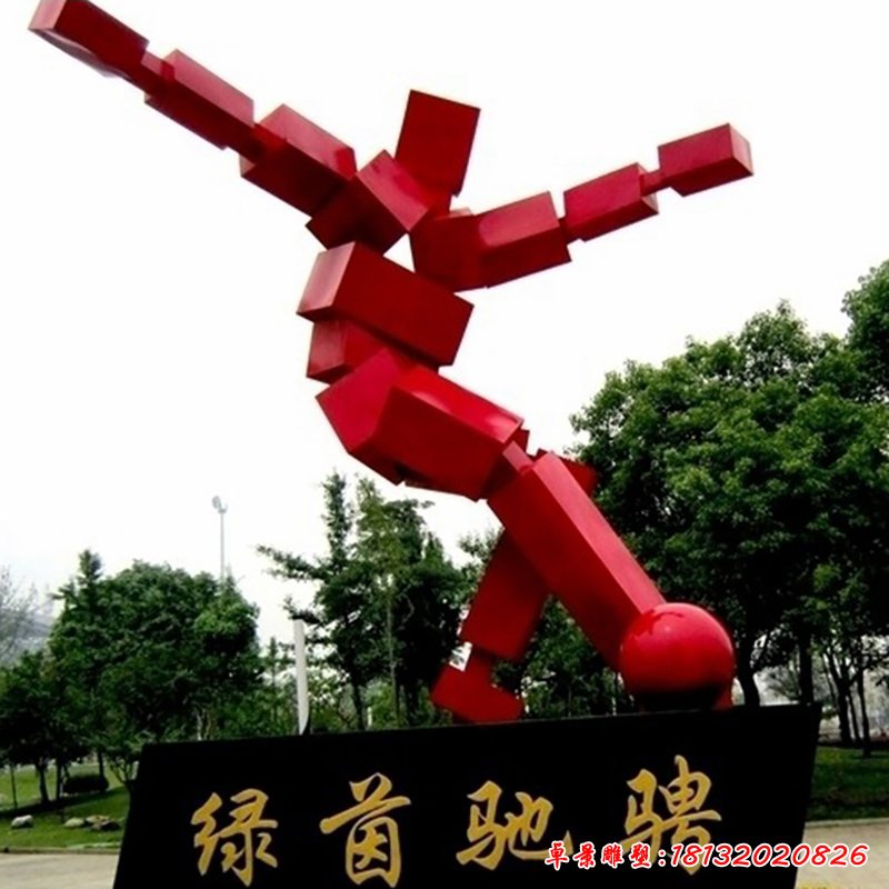 不銹鋼抽象人物雕塑，運(yùn)動(dòng)者雕塑
