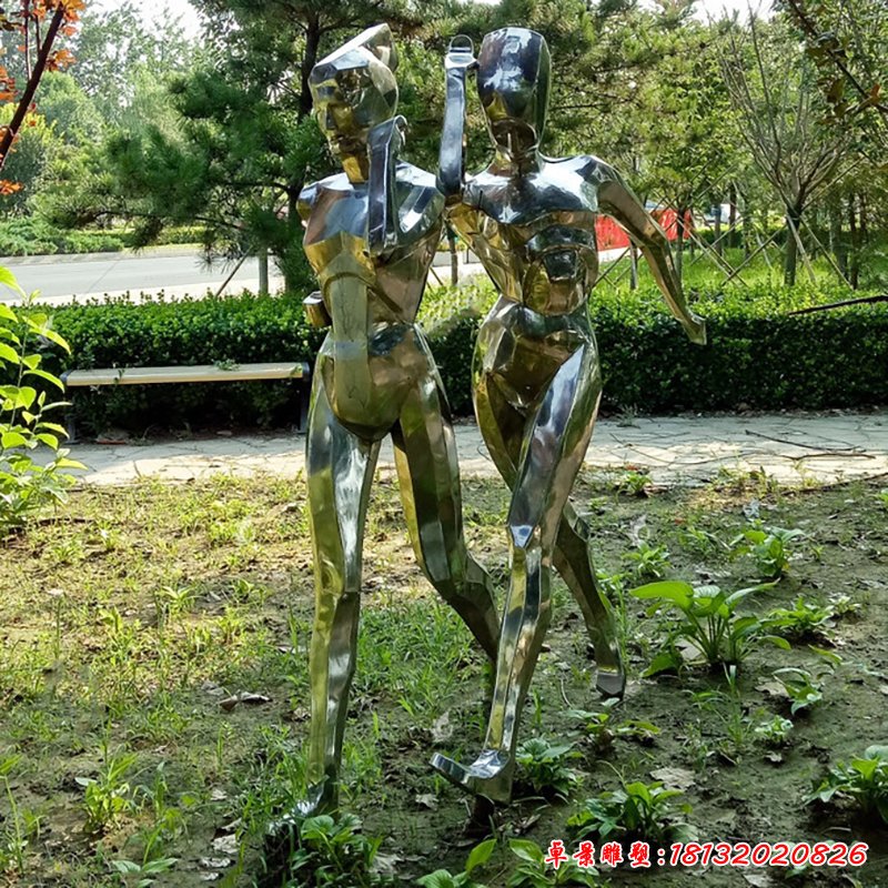 不銹鋼競走雕塑