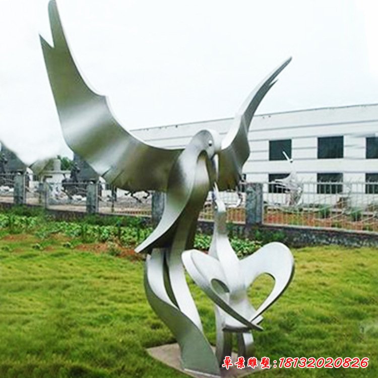 不銹鋼城市飛鳥雕塑