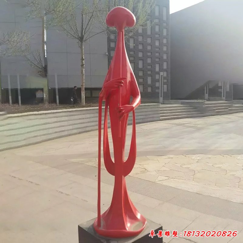 不銹鋼抽象人物雕塑，廣場(chǎng)不銹鋼雕塑 (1)