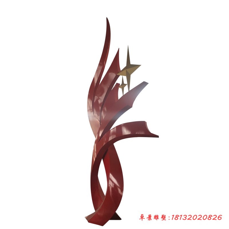 不銹鋼抽象希望之星雕塑