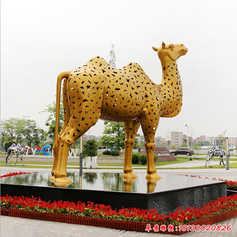不銹鋼駱駝雕塑 (3)