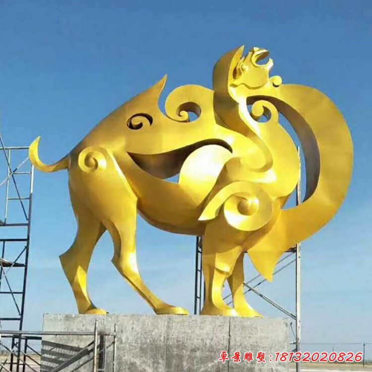 不銹鋼駱駝雕塑 (4)