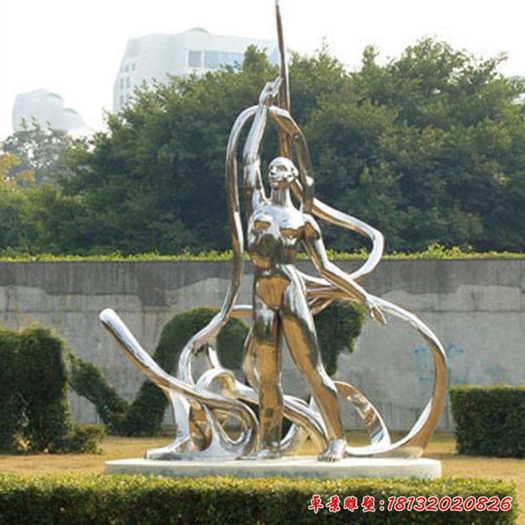 女子體操運(yùn)動(dòng)員雕塑不銹鋼人物雕塑