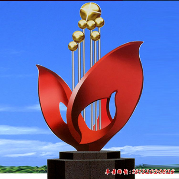 企業(yè)不銹鋼綻放雕塑 (35)