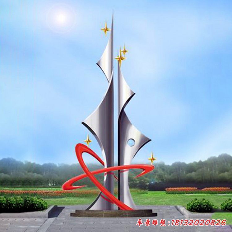 不銹鋼理想之夢(mèng)雕塑，不銹鋼企業(yè)抽象雕塑
