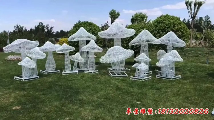 不銹鋼蘑菇雕塑 (9)