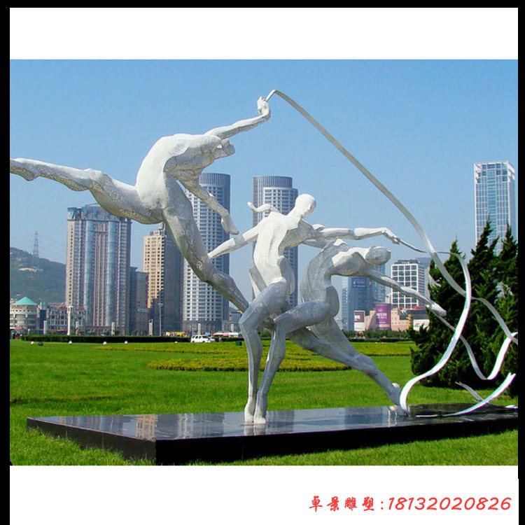 不銹鋼抽象體操運(yùn)動(dòng)員雕塑
