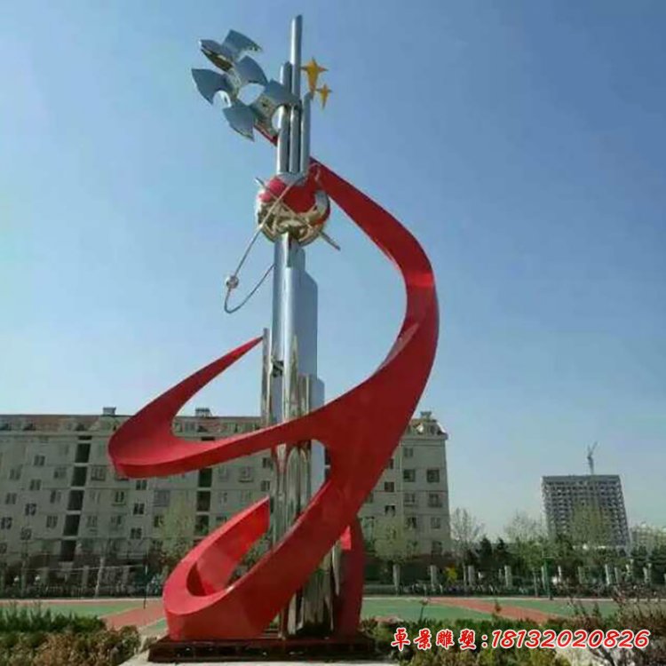 不銹鋼奔向世界雕塑，不銹鋼企業(yè)雕塑[1]
