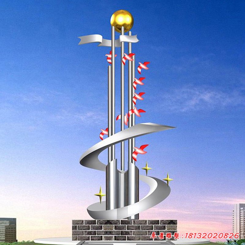 不銹鋼光明與和平雕塑 城市不銹鋼雕塑