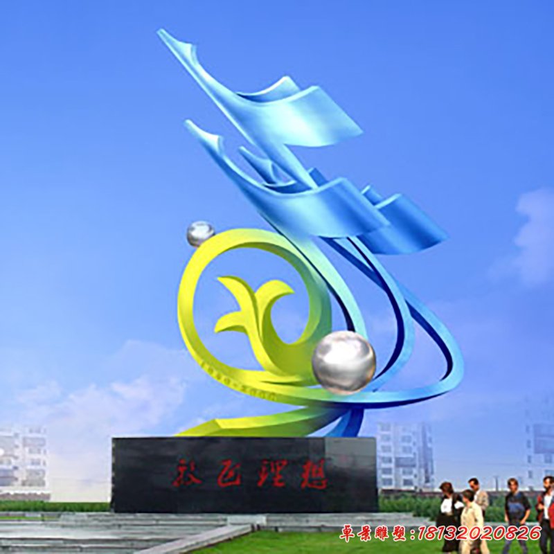 不銹鋼放飛理想雕塑，廣場(chǎng)放飛理想不銹鋼雕塑