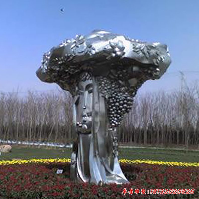 不銹鋼葡萄雕塑，不銹鋼抽象廣場雕塑 (2)[1]