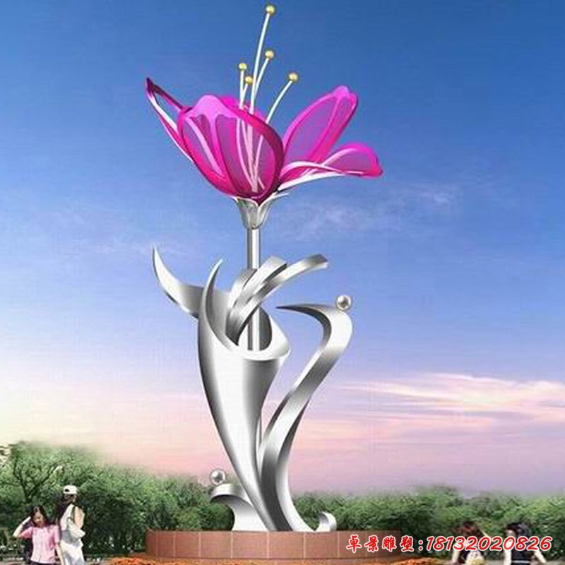 不銹鋼綻放雕塑廣場(chǎng)花朵雕塑[1]