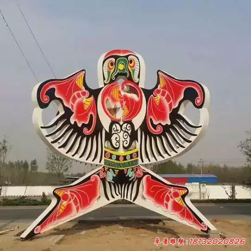不銹鋼風(fēng)箏雕塑，廣場風(fēng)箏不銹鋼雕塑 (1)