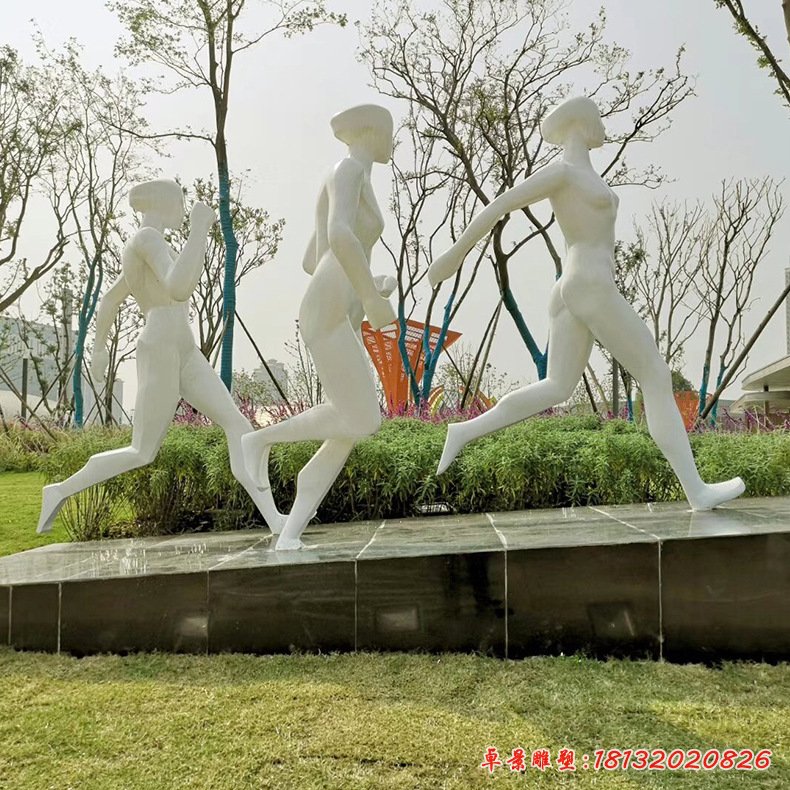 體育運(yùn)動(dòng)雕塑不銹鋼抽象競走人物大型戶外廣場公園商場商業(yè)街?jǐn)[件定制13735 (2)