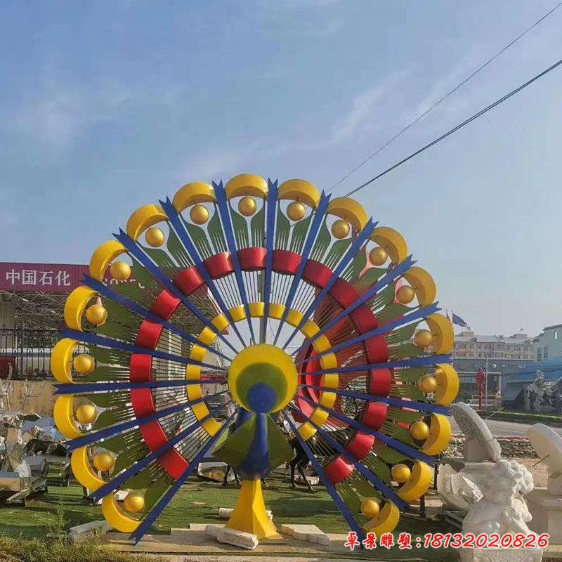 不銹鋼孔雀開屏雕塑園林景觀庭院別墅景觀裝飾品擺件37716044