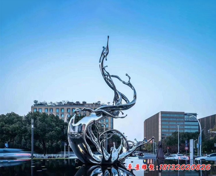 浪花不銹鋼雕塑