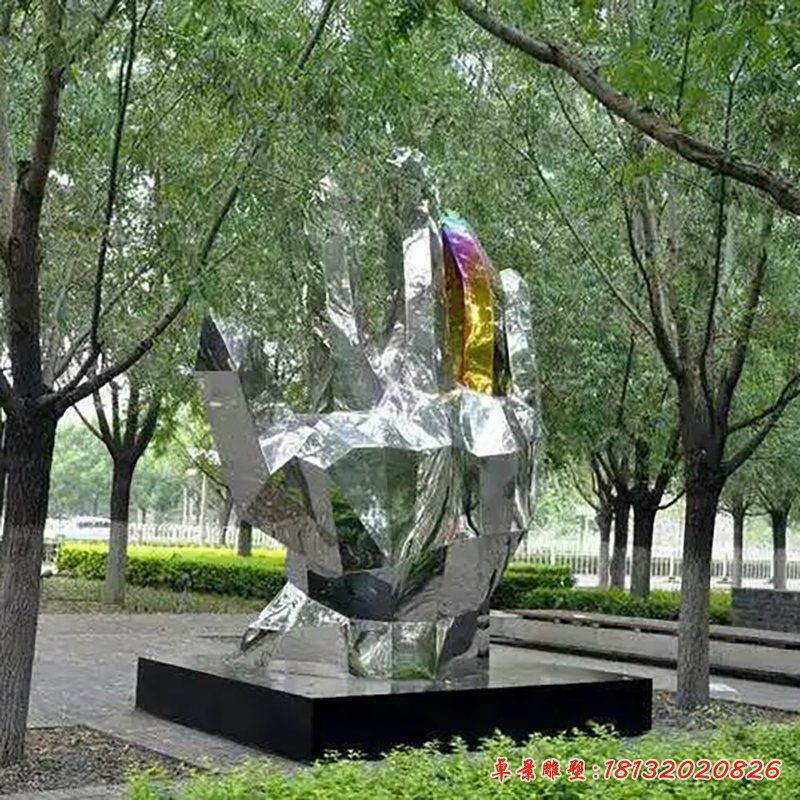 不銹鋼手雕塑，公園不銹鋼手掌雕塑 (4)