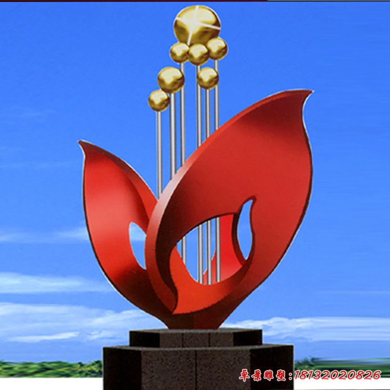 企業(yè)不銹鋼綻放雕塑 (35)