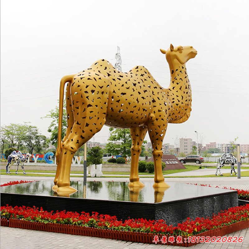 不銹鋼駱駝雕塑 (3)