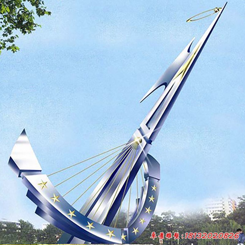 不銹鋼帆船雕塑  公園景觀擺件 (1)