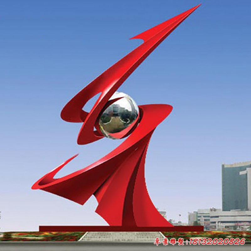 不銹鋼展望未來雕塑，廣場(chǎng)不銹鋼雕塑