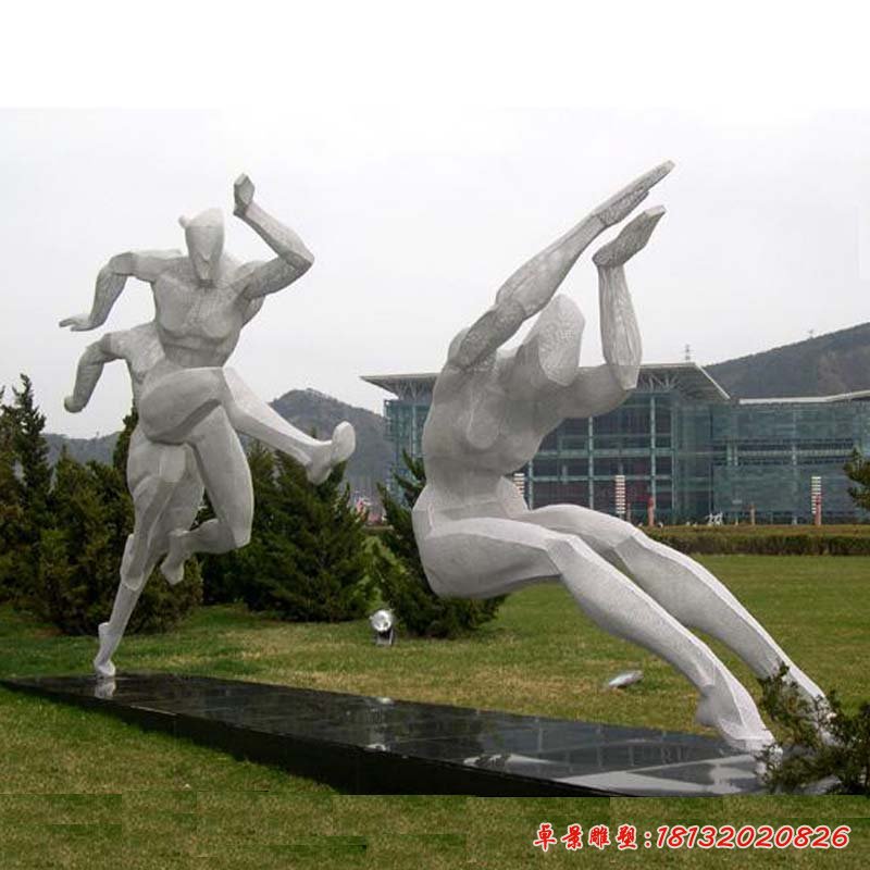 不銹鋼抽象跳遠(yuǎn)人物雕塑