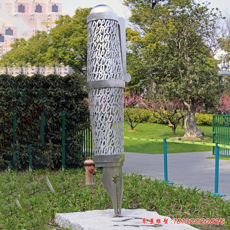 不銹鋼鋼筆雕塑，公園不銹鋼雕塑