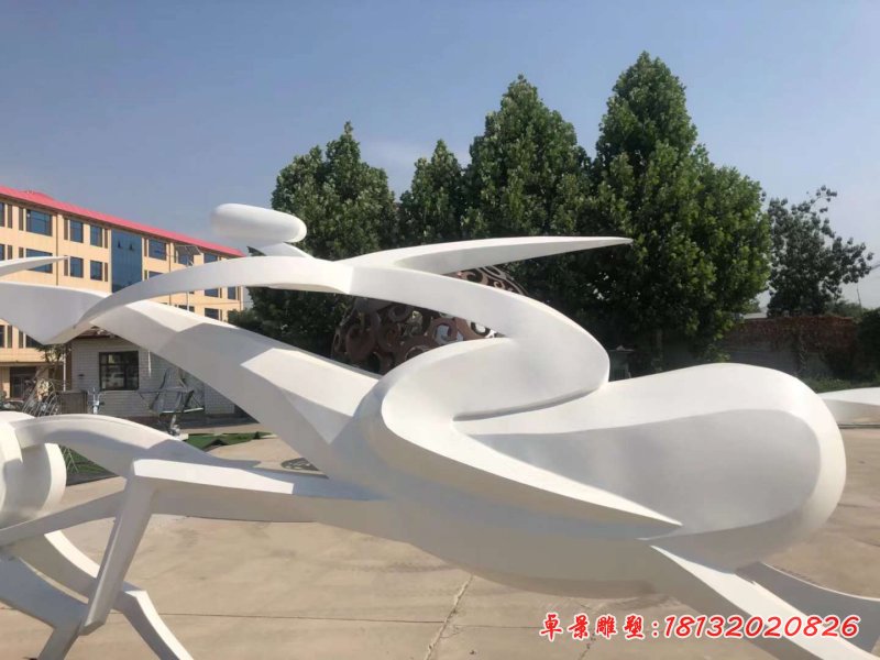 景區(qū)不銹鋼抽象騎馬人物雕塑 (4)