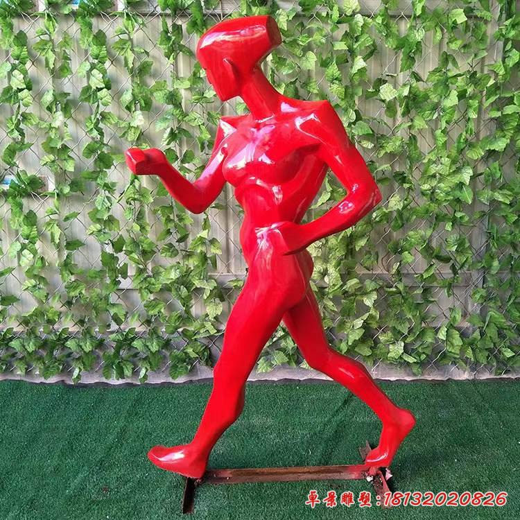 不銹鋼抽象競走人物雕塑