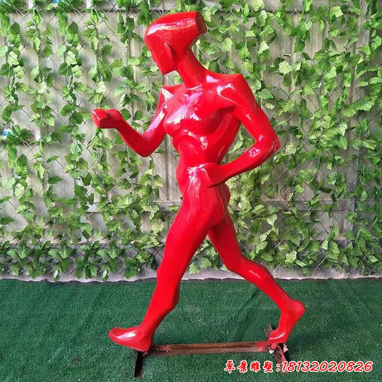 不銹鋼抽象競(jìng)走人物雕塑