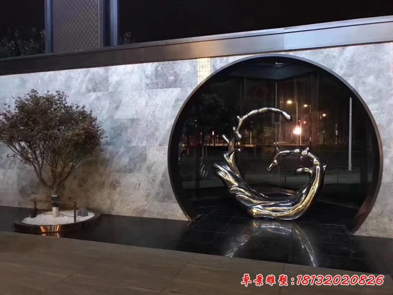 不銹鋼浪花雕塑 (17)