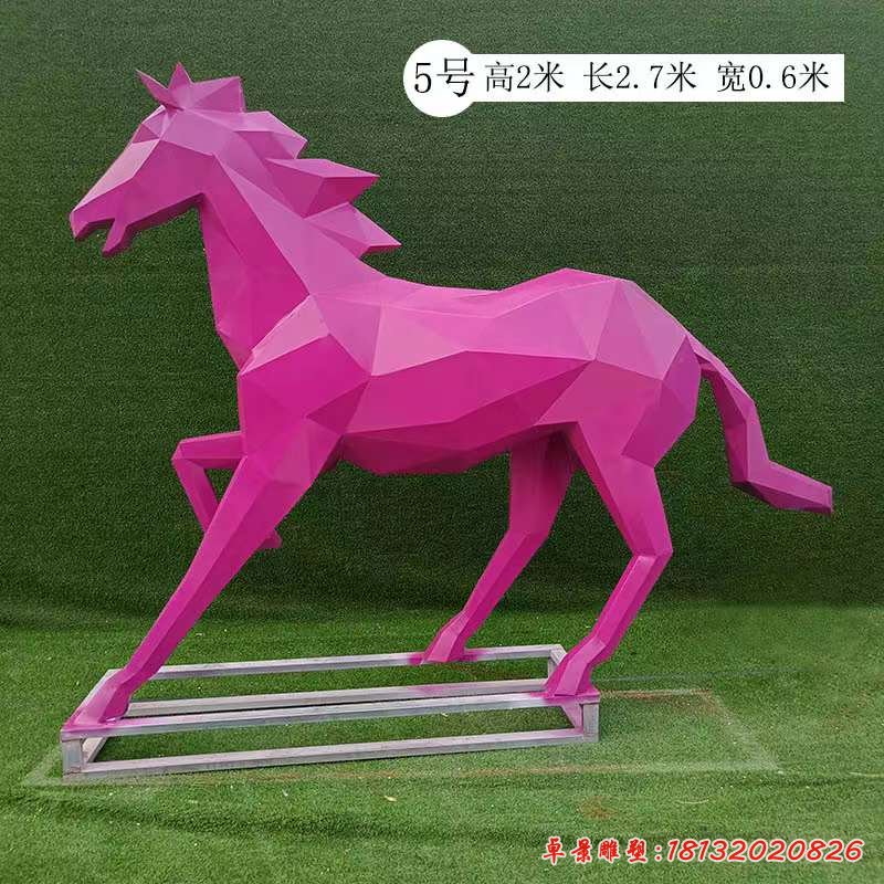 不銹鋼馬動(dòng)物雕塑 (17)