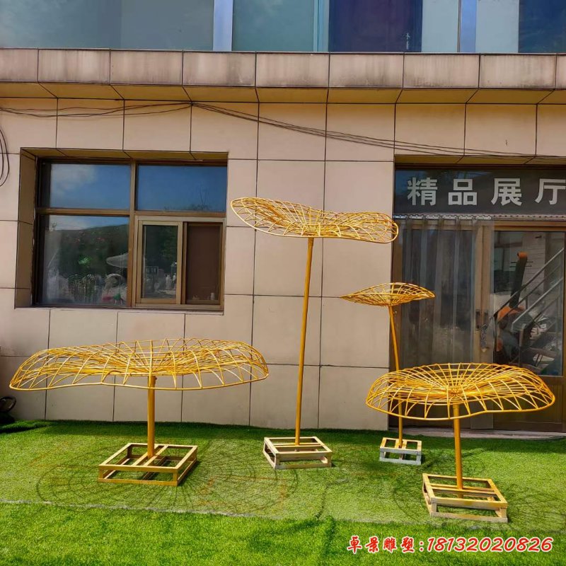 不銹鋼鏤空蘑菇雕塑 (1)