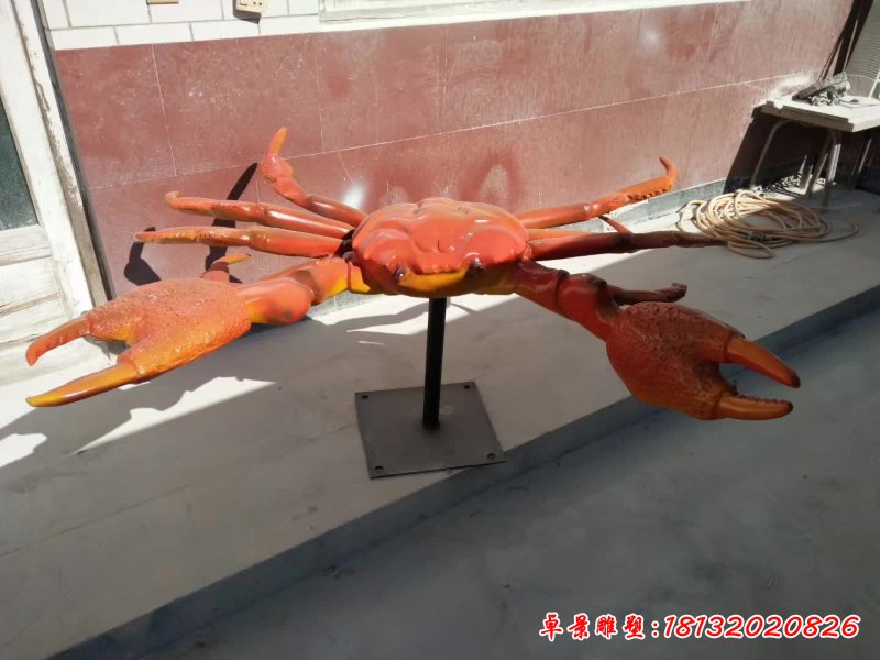 螃蟹動物不銹鋼雕塑 (1)