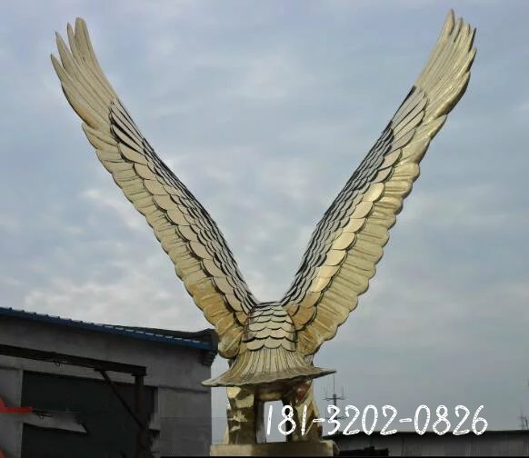 不銹鋼展翅的雄鷹雕塑 不銹鋼動(dòng)物雕塑 廣場(chǎng)景觀雕塑 (3)