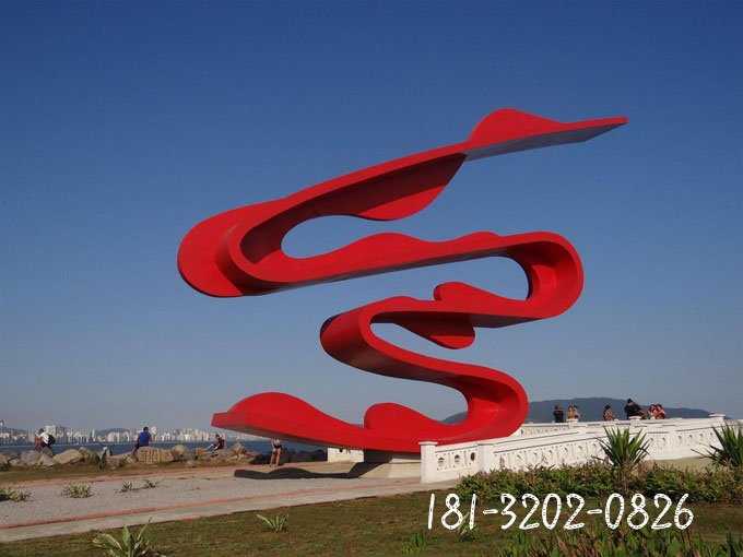 不銹鋼抽象絲帶雕塑 廣場景觀雕塑[2]